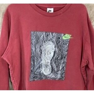 Nike Zero Gravity Crewneck Sweatshirt Red Graphic Print Spellout Size L VTG